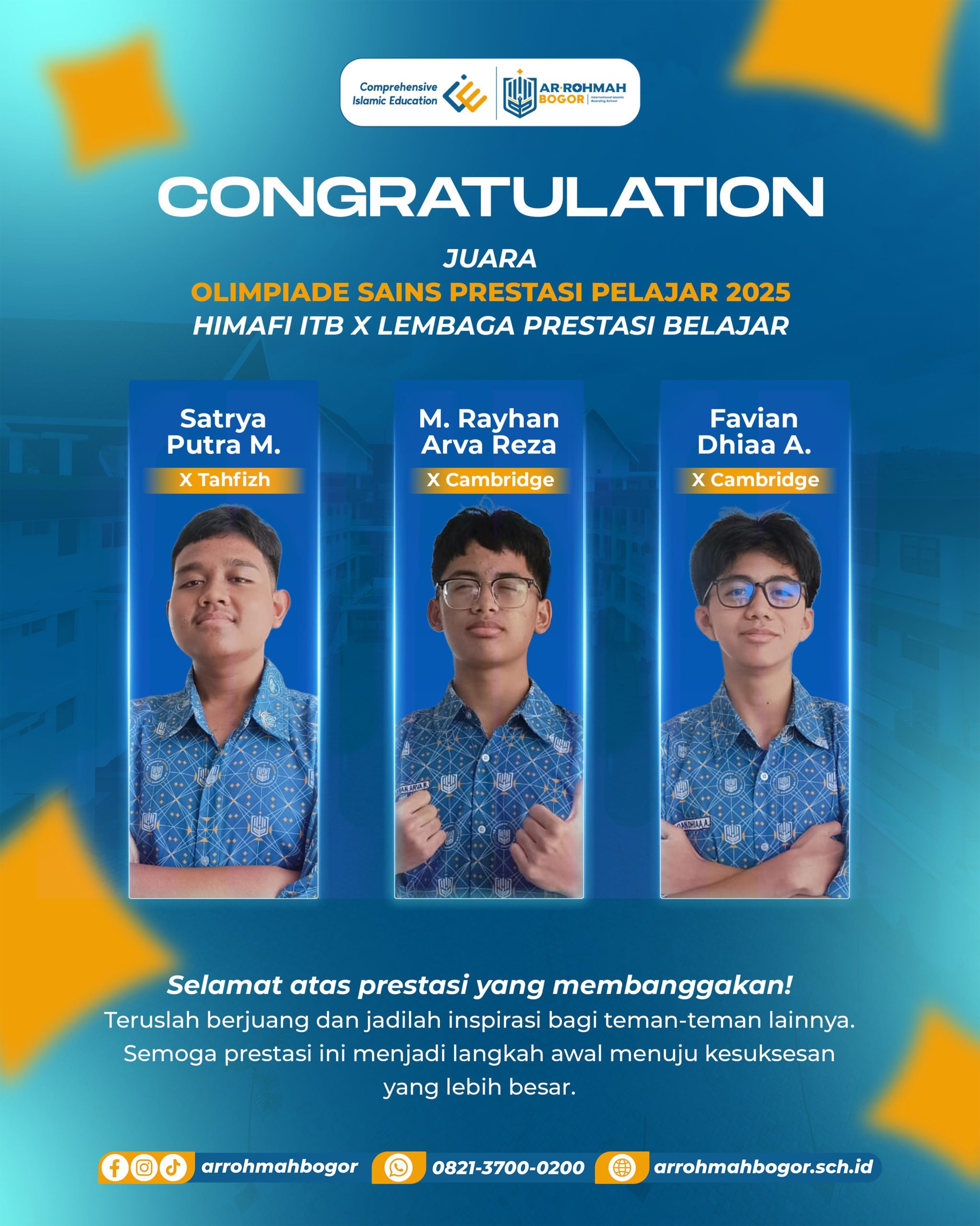 PRESTASI SANTRI AR-ROHMAH BOGOR